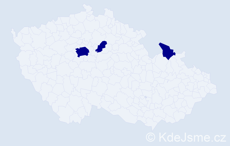 Jméno: 'Kalyna', počet výskytů 3 v celé ČR