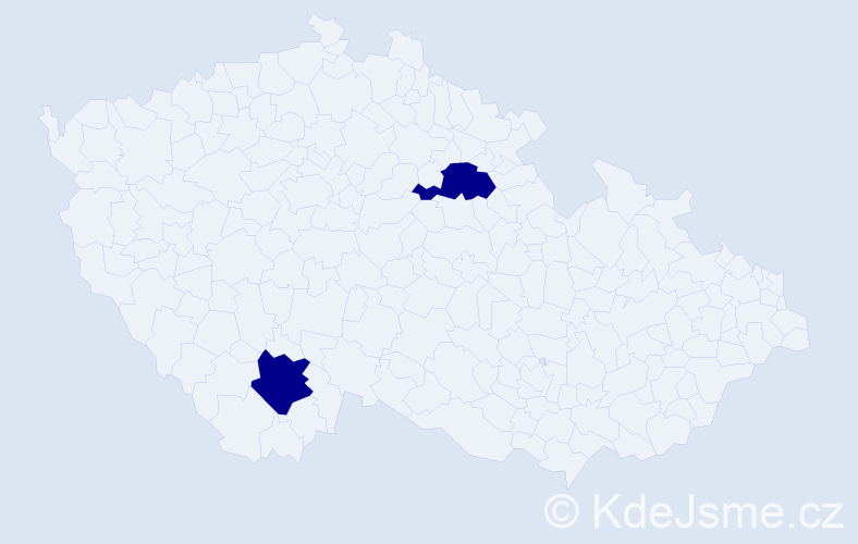 Jméno: 'Marie Emma', počet výskytů 2 v celé ČR
