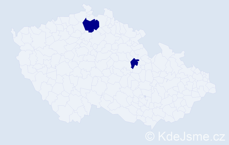 Jméno: 'Michal Patrik', počet výskytů 2 v celé ČR