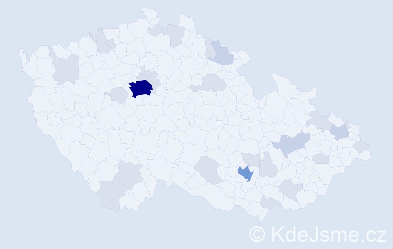 Jméno: 'Aleksandar', počet výskytů 60 v celé ČR