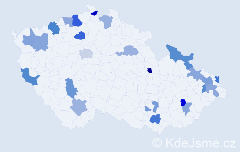 Jméno: 'August', počet výskytů 33 v celé ČR