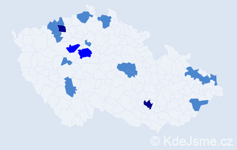 Jméno: 'Ashley', počet výskytů 26 v celé ČR