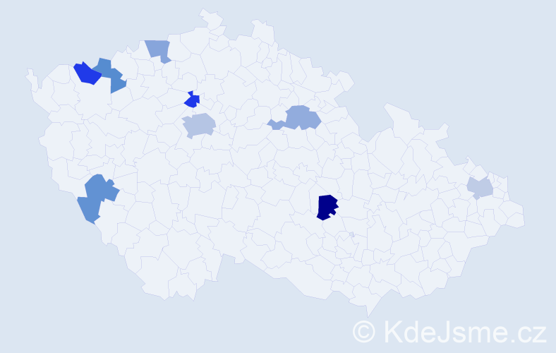 Jméno: 'Karím', počet výskytů 12 v celé ČR