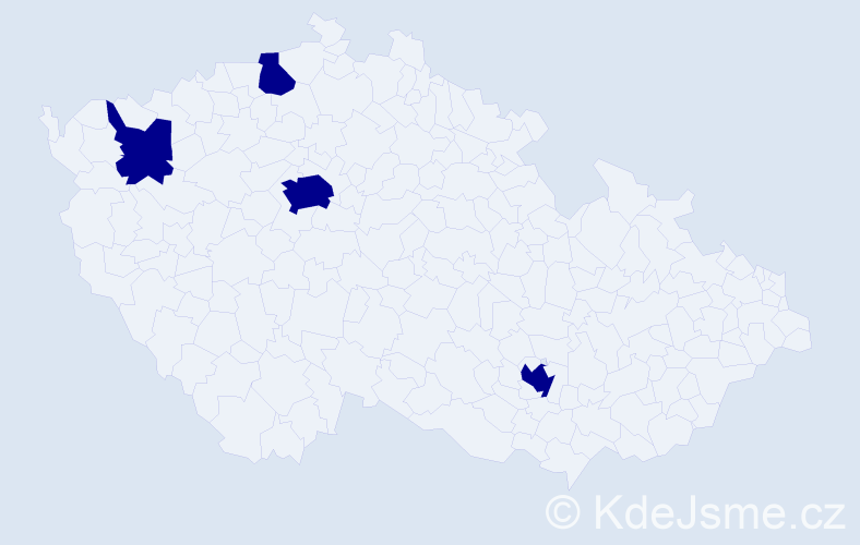 Jméno: 'Amalya', počet výskytů 4 v celé ČR