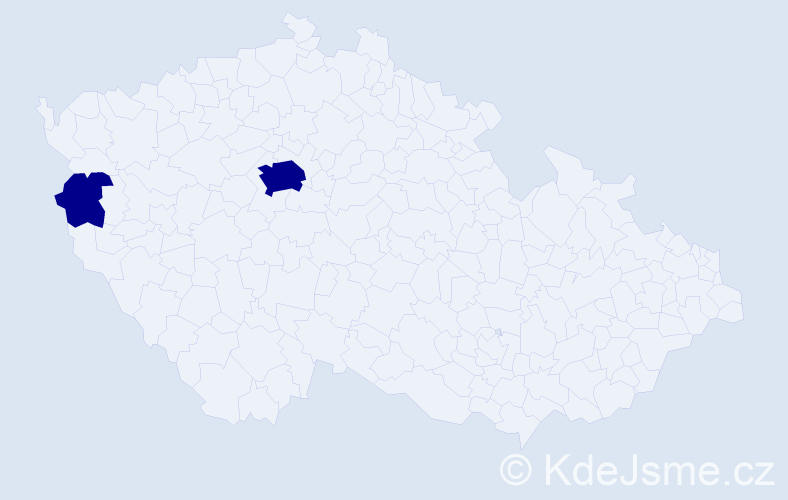 Jméno: 'Sanh', počet výskytů 2 v celé ČR