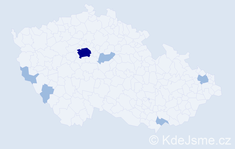 Jméno: 'Thu Hien', počet výskytů 9 v celé ČR