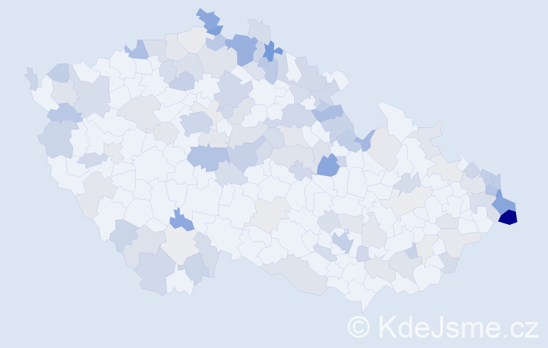 Jméno: 'Teresa', počet výskytů 262 v celé ČR