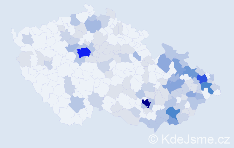 Jméno: 'Dalimil', počet výskytů 283 v celé ČR
