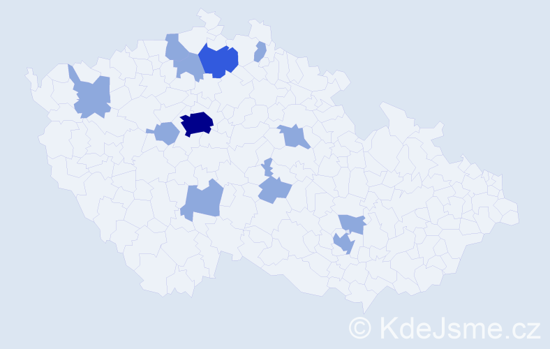 Jméno: 'Jargalsaikhan', počet výskytů 18 v celé ČR