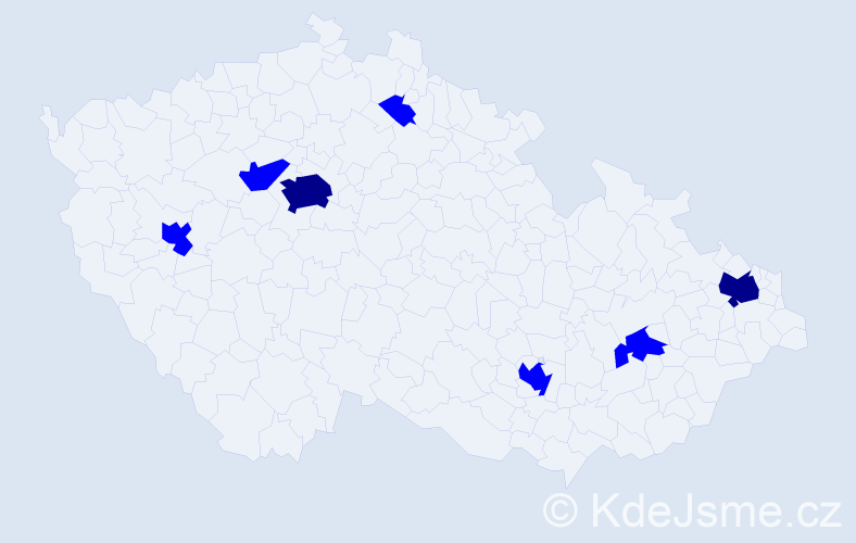 Jméno: 'Bea', počet výskytů 9 v celé ČR