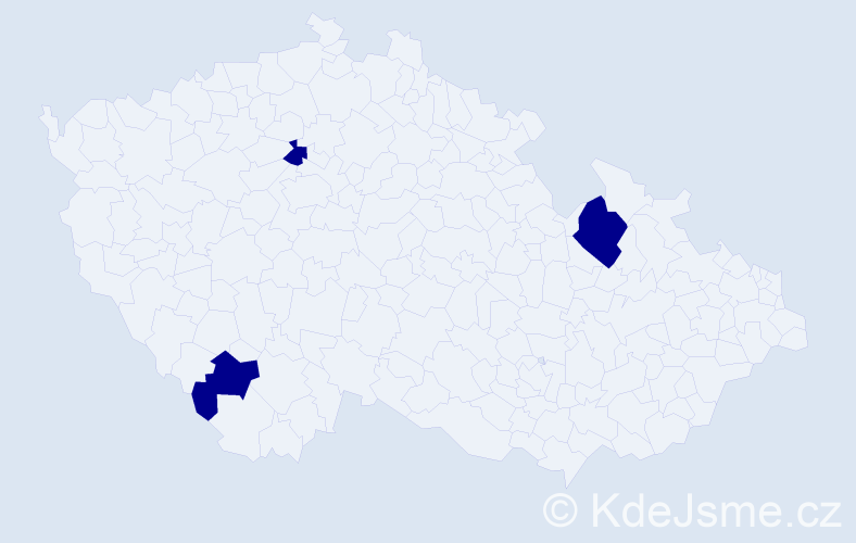 Jméno: 'Vlasta Anna', počet výskytů 3 v celé ČR