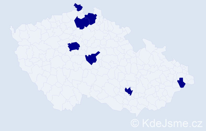 Jméno: 'Rick', počet výskytů 7 v celé ČR