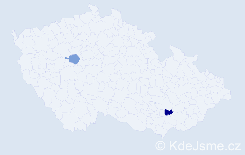 Jméno: 'Iordan', počet výskytů 2 v celé ČR