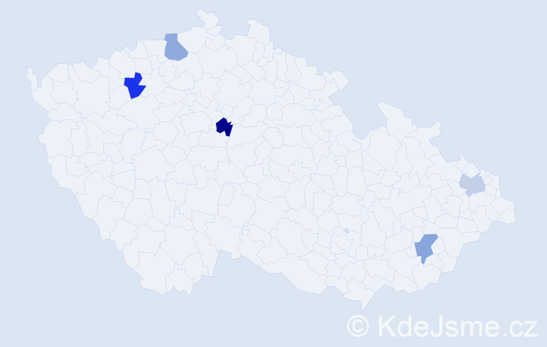 Jméno: 'Ngoc My', počet výskytů 5 v celé ČR
