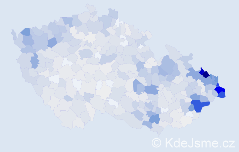 Jméno: 'Lydie', počet výskytů 2319 v celé ČR