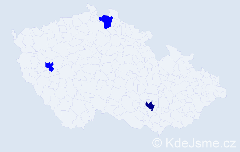 Jméno: 'Vahan', počet výskytů 4 v celé ČR