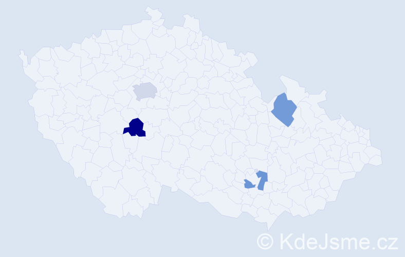 Jméno: 'Emily Jane', počet výskytů 5 v celé ČR
