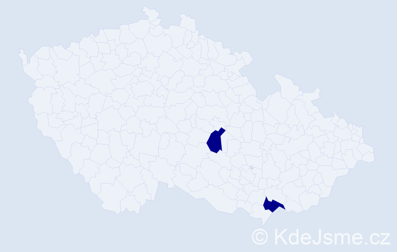 Jméno: 'Andreé', počet výskytů 2 v celé ČR