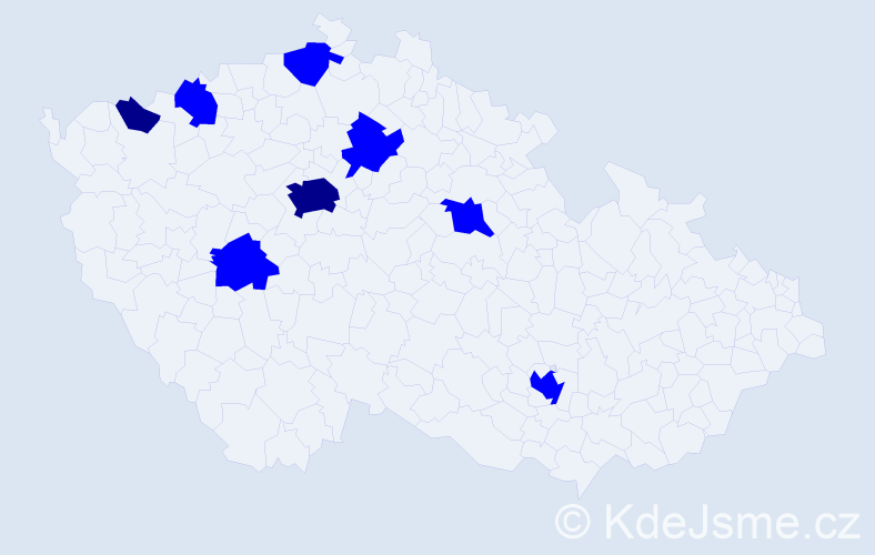 Jméno: 'Thi Hieu', počet výskytů 10 v celé ČR