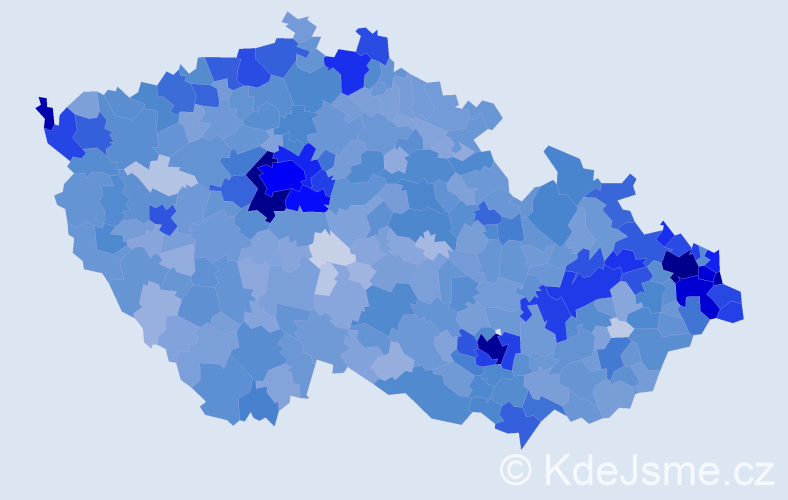 Jméno: 'Samuel', počet výskytů 8158 v celé ČR