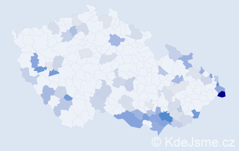 Jméno: 'Teresie', počet výskytů 95 v celé ČR