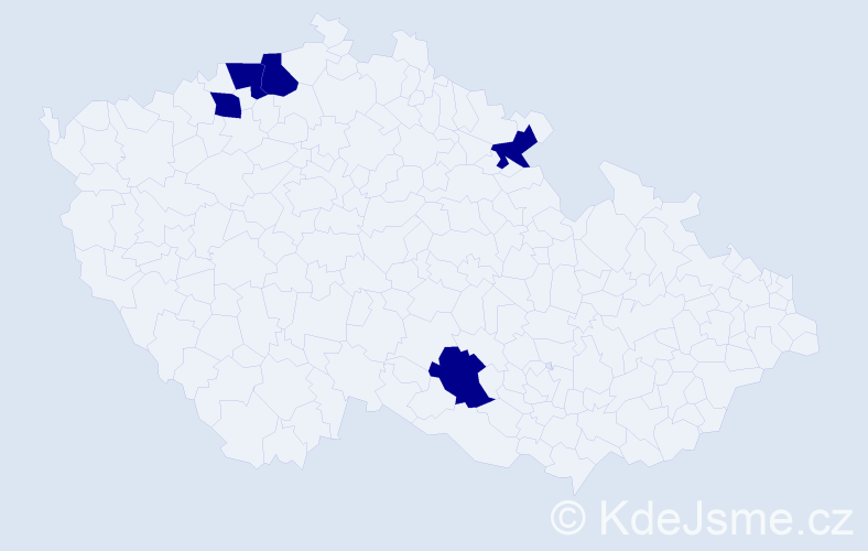 Jméno: 'Dieu Thuy', počet výskytů 5 v celé ČR