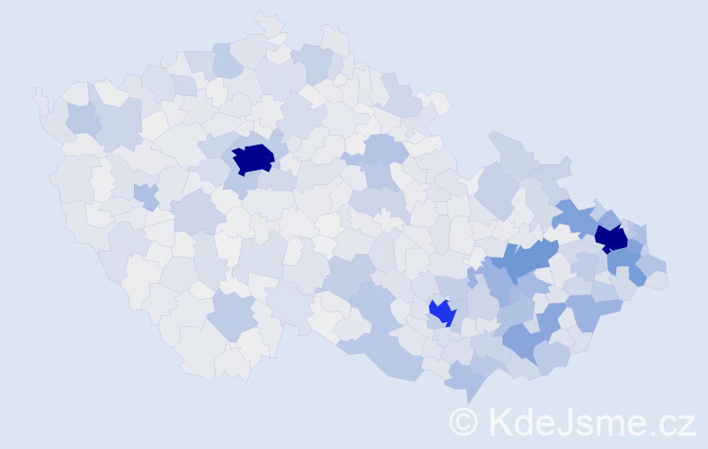 Jméno: 'Silvie', počet výskytů 7721 v celé ČR