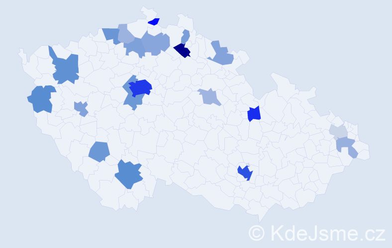 Jméno: 'Suzana', počet výskytů 62 v celé ČR
