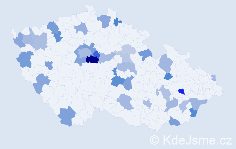 Jméno: 'Anna Kateřina', počet výskytů 57 v celé ČR