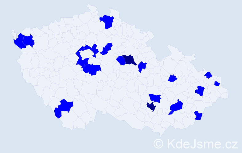 Jméno: 'Matyáš Petr', počet výskytů 21 v celé ČR