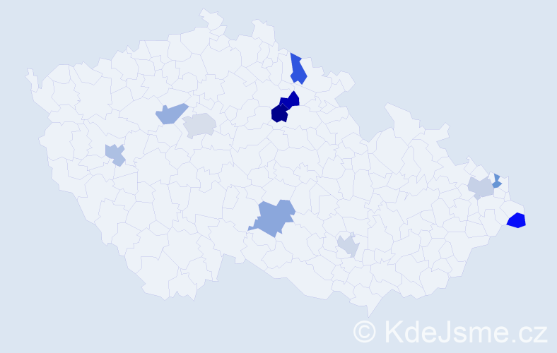 Jméno: 'Anna Magdaléna', počet výskytů 12 v celé ČR