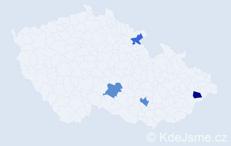 Jméno: 'Benjamin Michael', počet výskytů 6 v celé ČR
