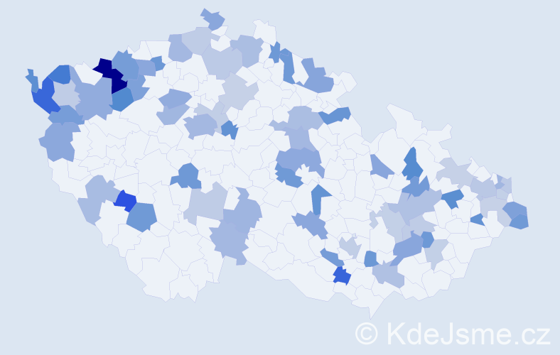 Jméno: 'Mike', počet výskytů 105 v celé ČR