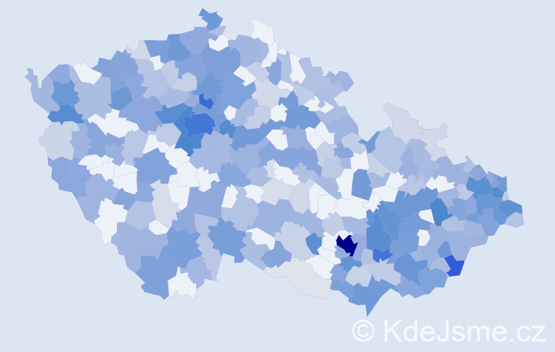 Jméno: 'Lucia', počet výskytů 780 v celé ČR