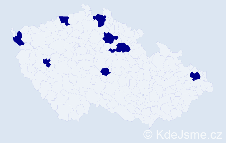 Jméno: 'Thanh Nam', počet výskytů 8 v celé ČR