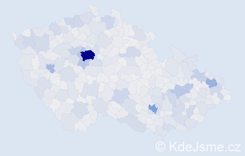 Jméno: 'Julie', počet výskytů 9856 v celé ČR