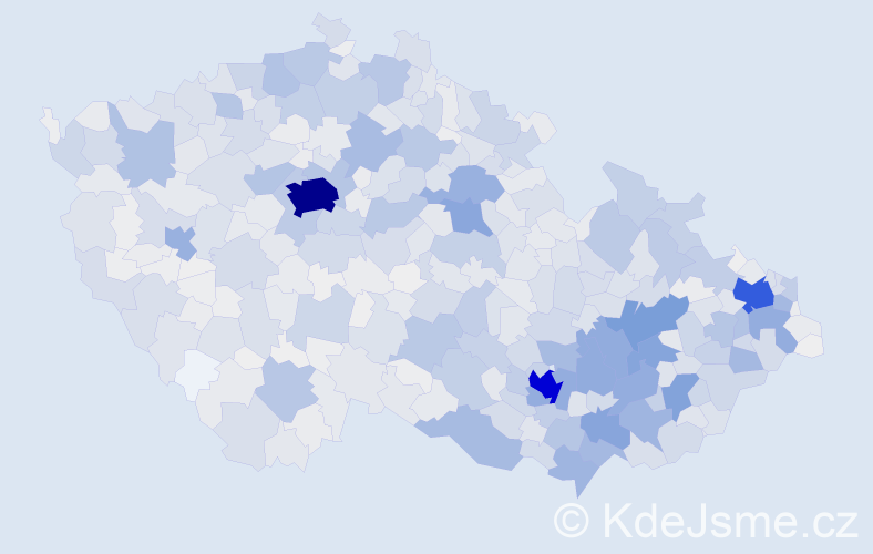Jméno: 'Oldřiška', počet výskytů 3708 v celé ČR