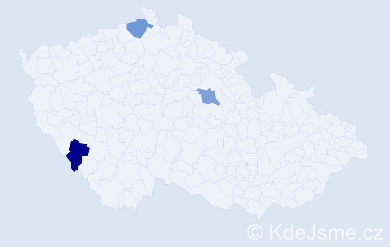 Jméno: 'Viktorie Alena', počet výskytů 3 v celé ČR