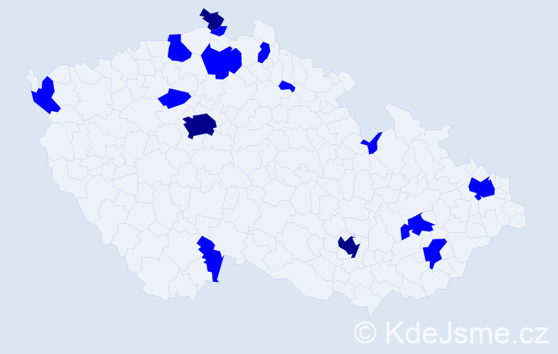 Jméno: 'Chuyen', počet výskytů 18 v celé ČR