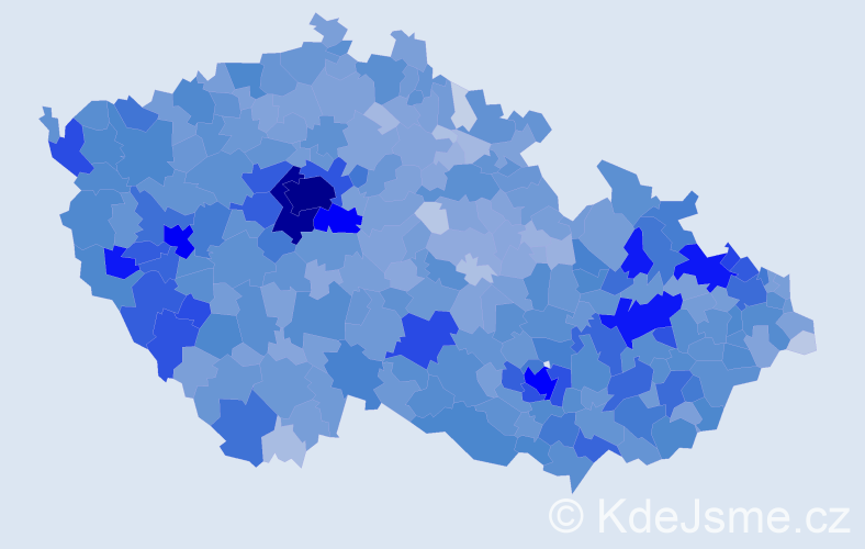 Jméno: 'Julie', počet výskytů 12058 v celé ČR