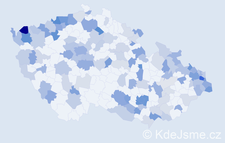 Jméno: 'Claudie', počet výskytů 268 v celé ČR