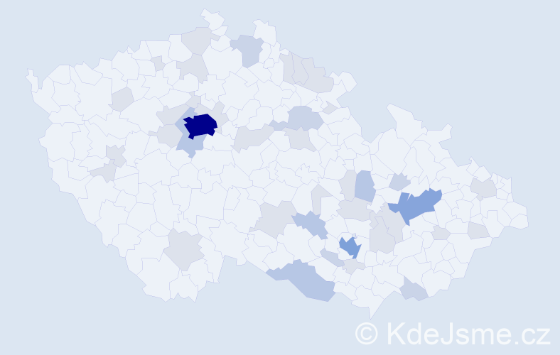 Jméno: 'Jasna', počet výskytů 88 v celé ČR