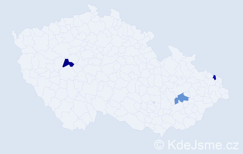 Jméno: 'Erika Anna', počet výskytů 3 v celé ČR