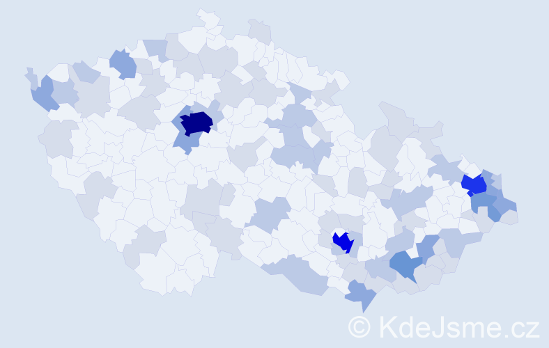 Jméno: 'Timea', počet výskytů 175 v celé ČR