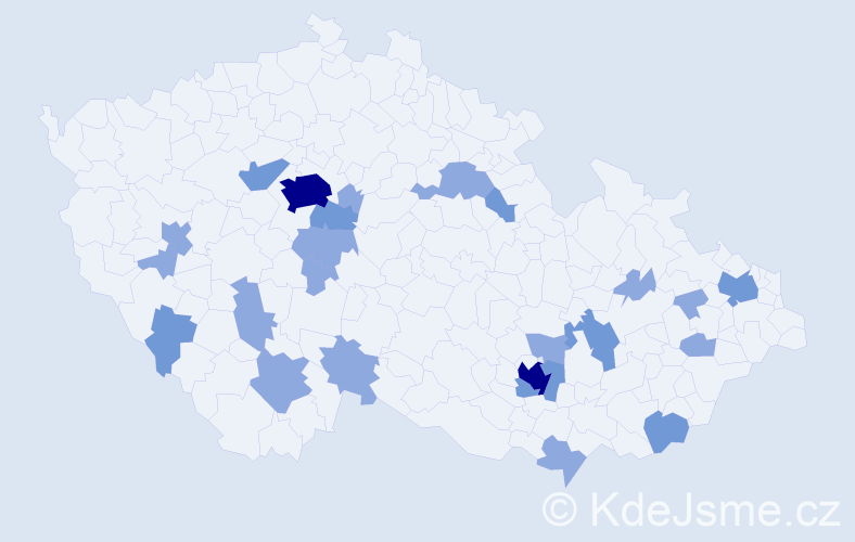 Jméno: 'Wendy', počet výskytů 42 v celé ČR