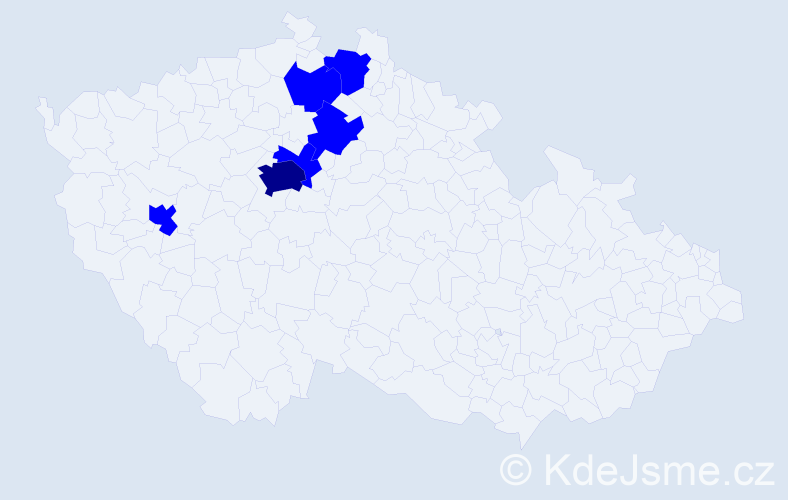 Jméno: 'Carina', počet výskytů 7 v celé ČR