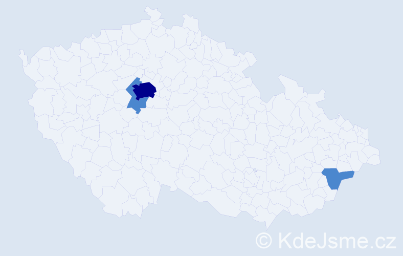 Jméno: 'Naim', počet výskytů 5 v celé ČR