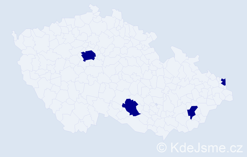 Jméno: 'Kristian Robert', počet výskytů 4 v celé ČR