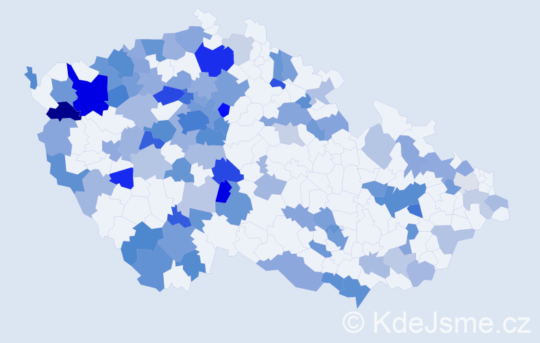 Jméno: 'Natalija', počet výskytů 195 v celé ČR