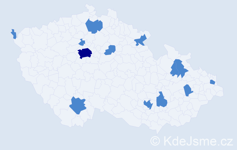 Jméno: 'Adam Miroslav', počet výskytů 15 v celé ČR